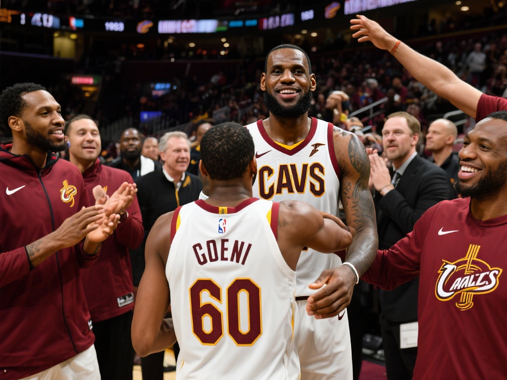 骑士创55年队史第三次60胜纪录，前两次皆由詹姆斯领军